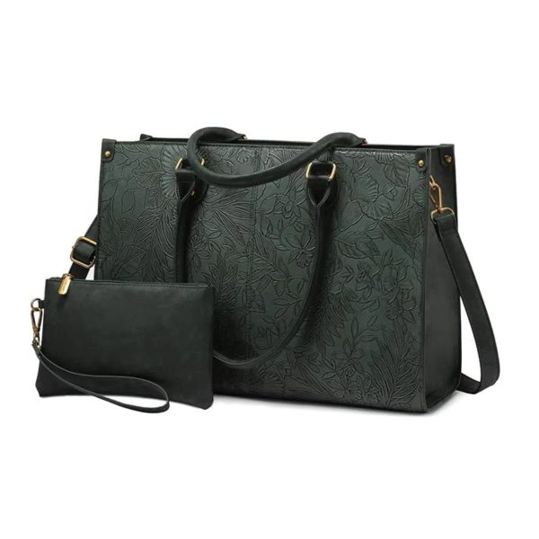 Laptop Bag, 15.6 inch Laptop Tote Bag Vintage Work Bags for Women Computer Bag Office Briefcase Handbag